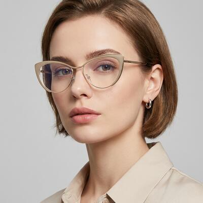 Dulles Gold Cat Eye Glasses
