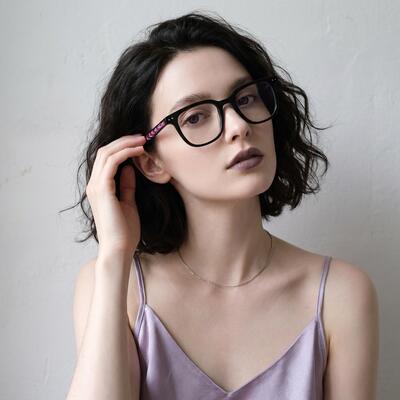 Sophia Black Square Glasses