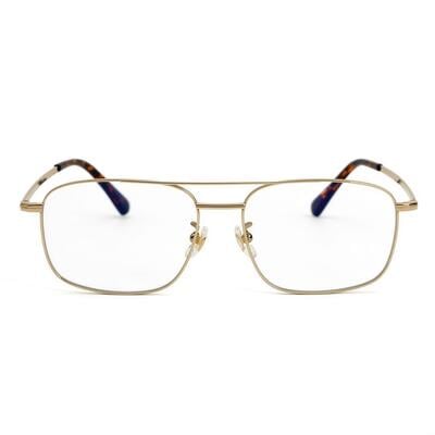 Charlie Goldene Pilot Brille