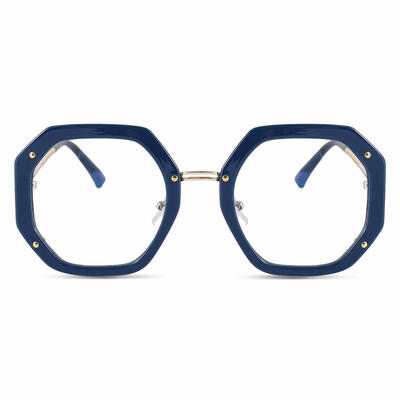 Megre Blaue Geometrische Brille