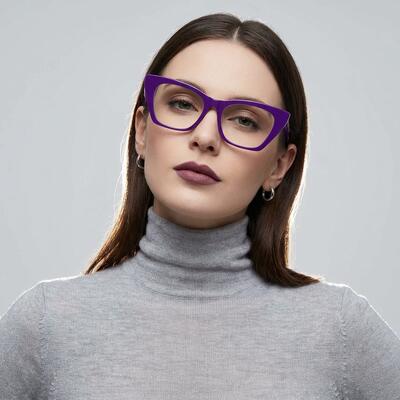 Ivy Purple Cat Eye Glasses