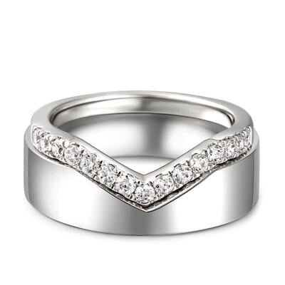 Jeulia "Limitless Love" Sterling Silver Couple Rings