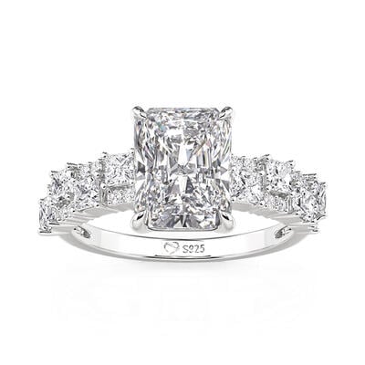 Jeulia Square Aesthetic Geometric Staggered Ring