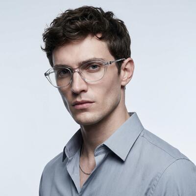 Minnie Gray Rectangle Glasses