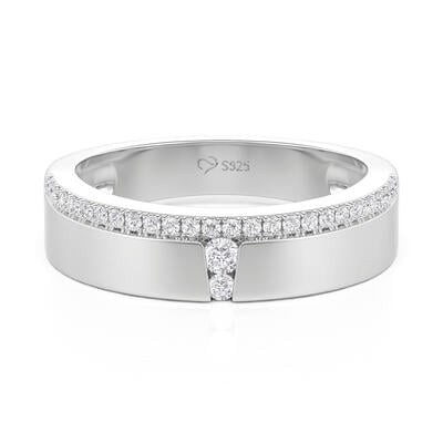 Jeulia Elegance Women's Wedding Ring Sterling Silver