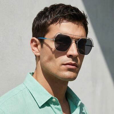Whalen Lunettes de soleil Aviateur Argentées