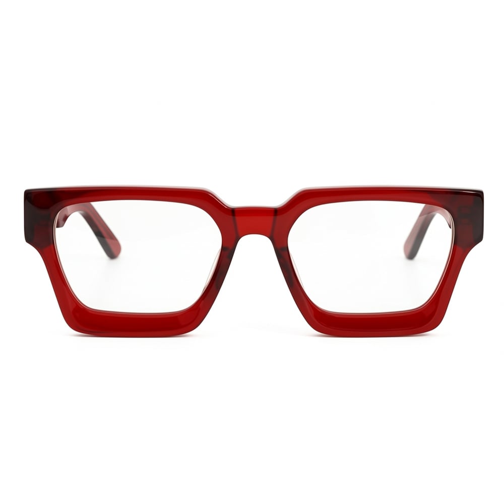 Myers Red Square Glasses