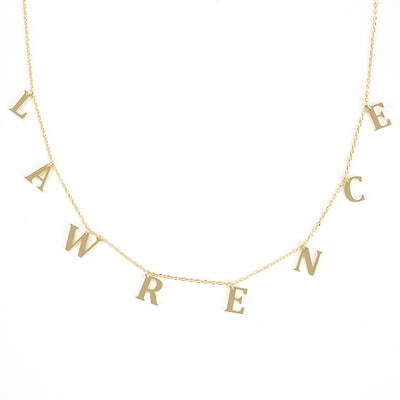 Jeulia Name Choker Sterling Silver Necklace