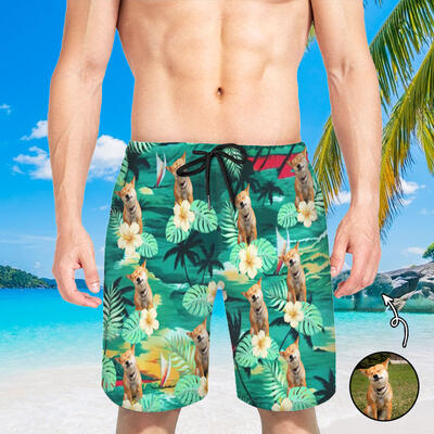 メンズ 水着 ハーフパンツ サーフパンツ 短パン 水陸両用 濡れると色が