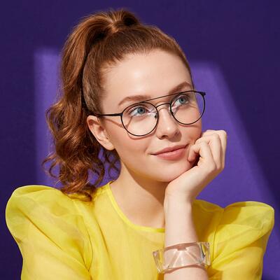 Chere Gray Aviator Glasses