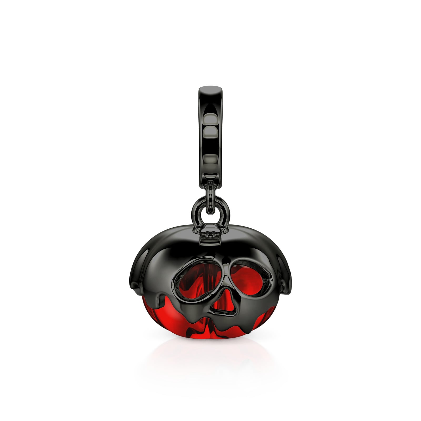 Jeulia Charm Manzana Envenenada Esqueleto Negro Gótico