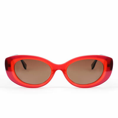 Luna Red Cat Eye Sunglasses