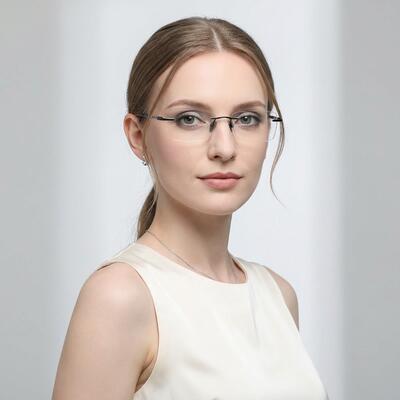 Gwend Schwarze Rechteckige Brille