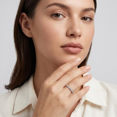 "Waves in My Heart" Classic Wedding Ring