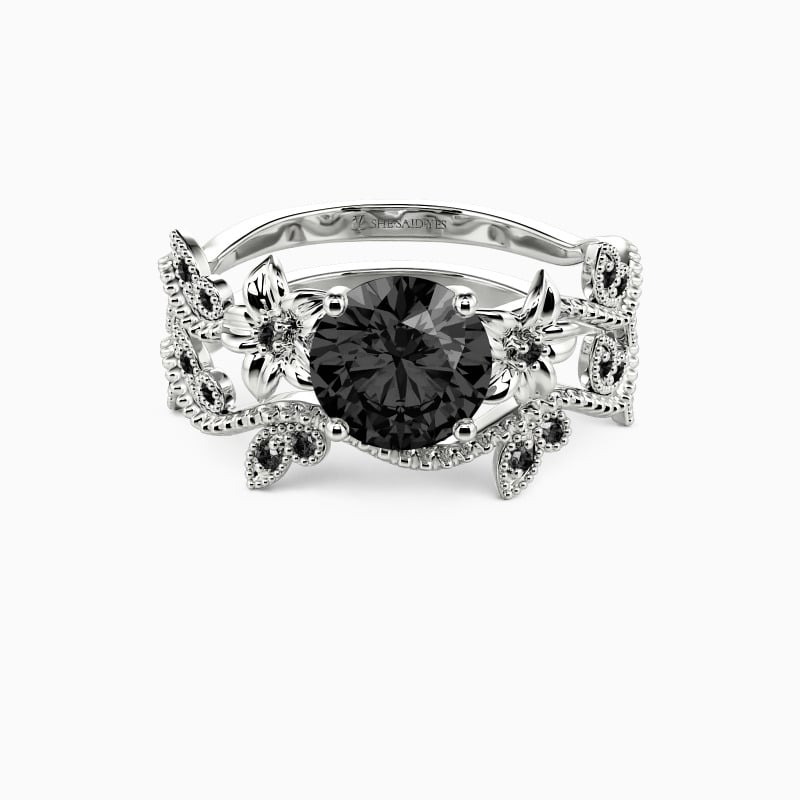 "My Sunshine" Round Cut 2pcs Bridal Set