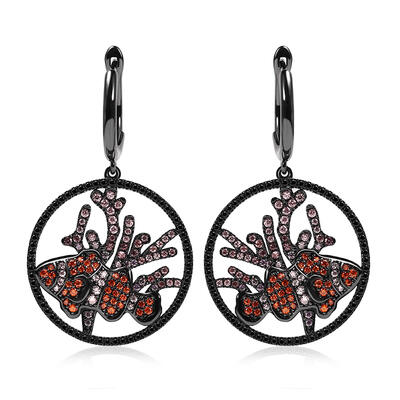 Jeulia "Clownfish Nemo & Coral" Sterling Silver Earrings