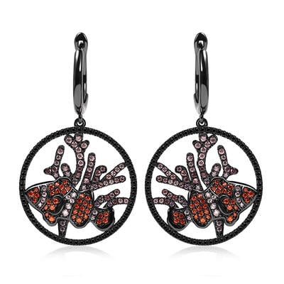 Jeulia "Clownfish Nemo & Coral" Sterling Silver Earrings