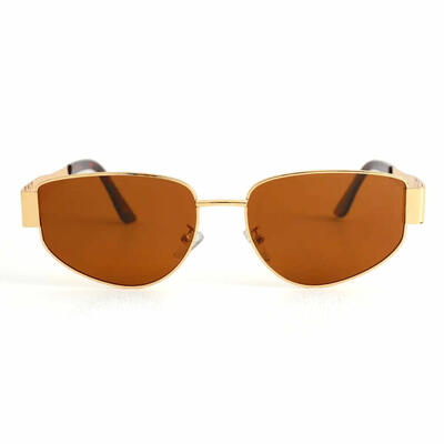 Gwendolyn Gold Oval Sunglasses