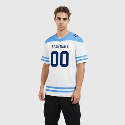 アメリカンフットボール Tシャツ ホワイト 名前 チーム名 ロゴ 番号入り ゲーム着 パーソナライズ対応 ユニセックス