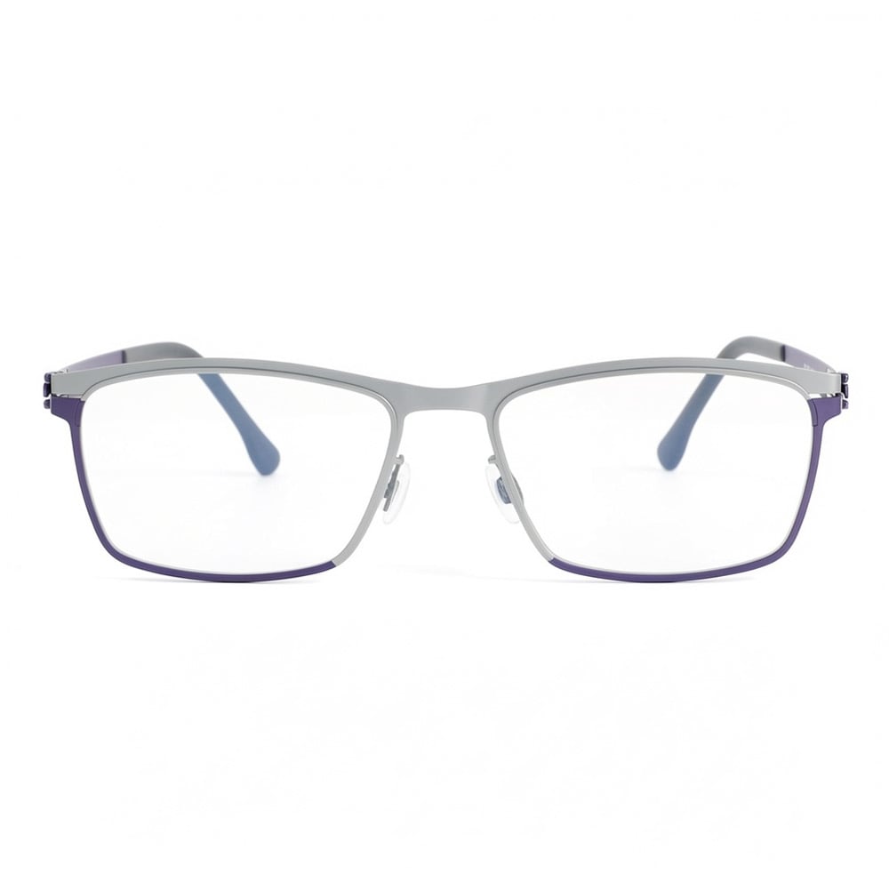 Rebecca Silberne Rechteckige Brille