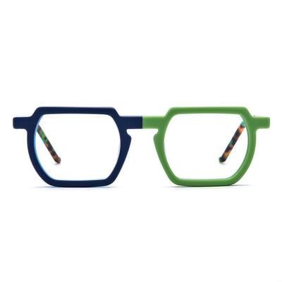Margare Blaue Quadratische Brille