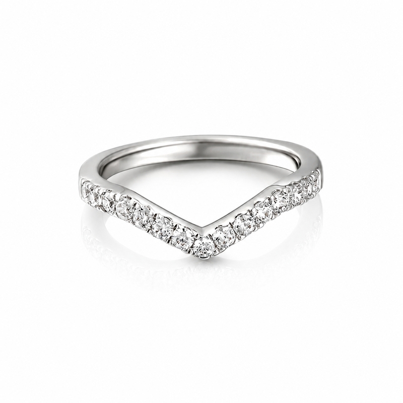 Jeulia "Limitless Love" Sterling Silver Women's Band