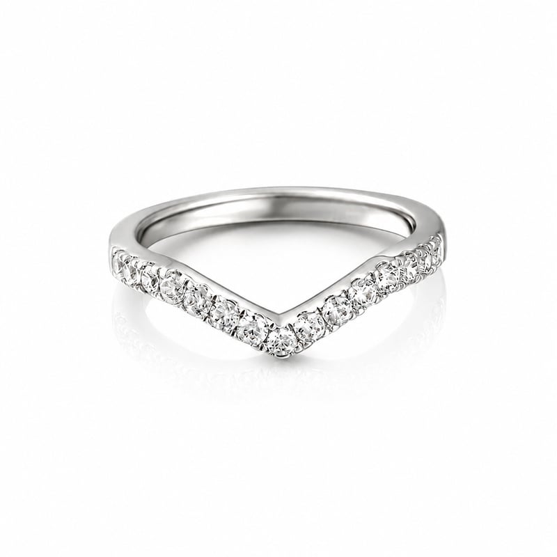 Jeulia "Limitless Love" Sterling Silver Women's Band
