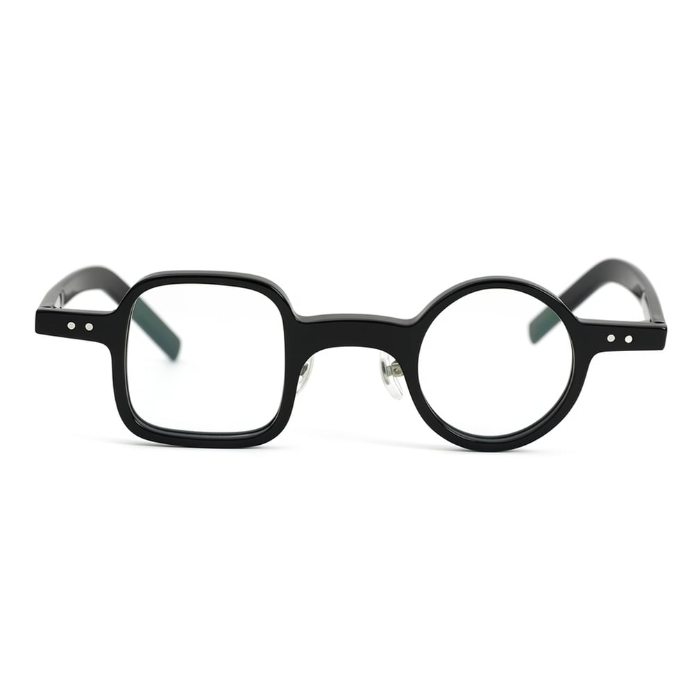 Curtis Black Square Round Glasses