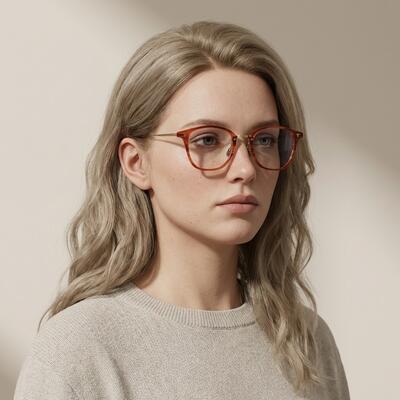 Penn Braune Quadratische Brille