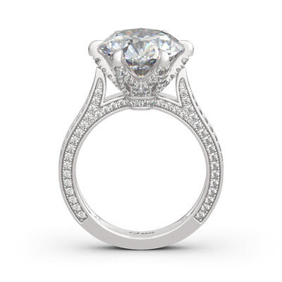 Jeulia Classic Round Cut Sterling Silver Ring