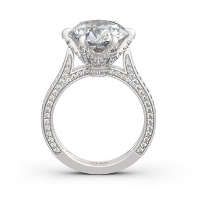 Jeulia Classic Round Cut Sterling Silver Ring