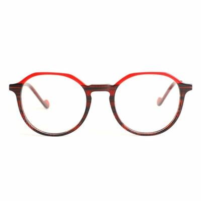 Fowler Red Round Glasses