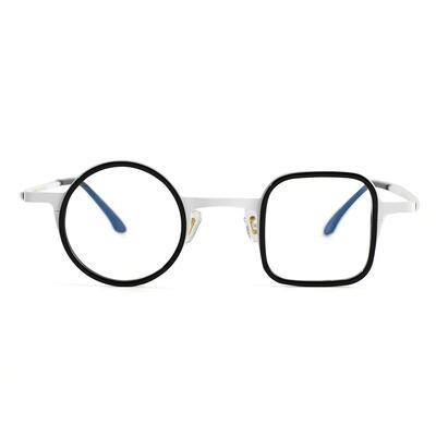 Augu Black Square Round Glasses