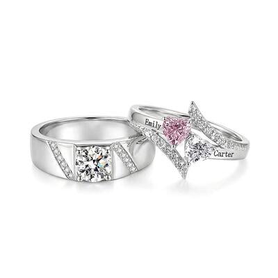 Jeulia Eternal Bypass Couple Rings Set