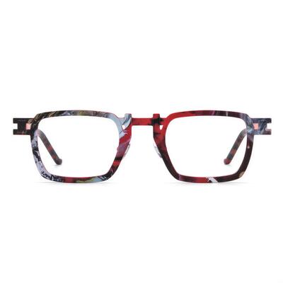 Jeremy Rote Quadratische Brille