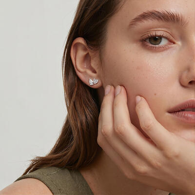 "Étoiles Jumelles" Boucles d'oreilles Toi et Moi en Poire