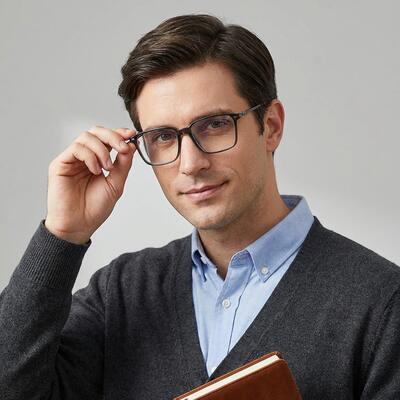 Hamil Gray Rectangle Glasses