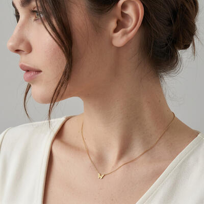 "Kiss from a Rose" Butterfly Necklace