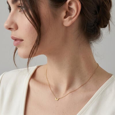 "Kiss from a Rose" Butterfly Necklace