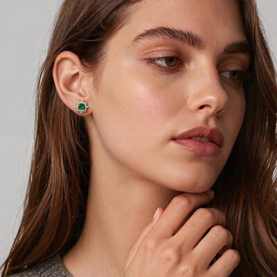 "Eternal Flowers" Cushion Cut Cluster Stud Earrings