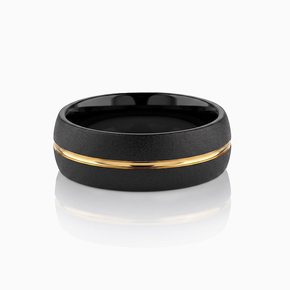 "A River in Shadow" 8mm Tungsten Carbide Men's Wedding Ring
