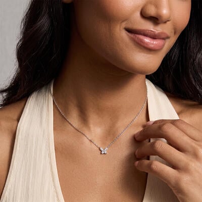 "Flutter Echo" Petite Butterfly Necklace
