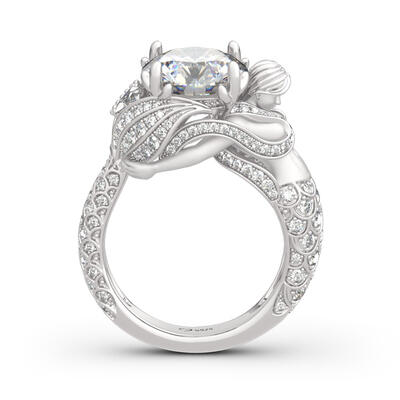 Jeulia Anillo De Sirena De Plata De Ley "la Diosa Del Mar"