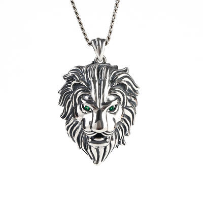Jeulia Lion Sterling Silver Men's Necklace