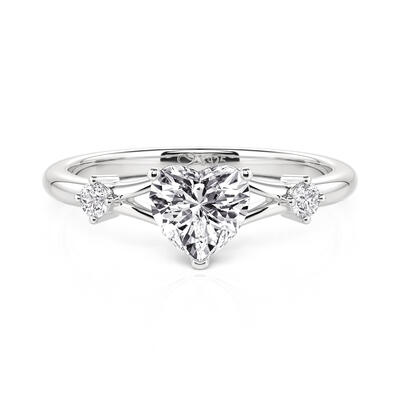Jeulia Classic Heart Cut Split Shank Engagement Ring