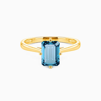 "I Promise to Be with You Forever" 1ct Emerald Cut Solitaire Engagement Ring