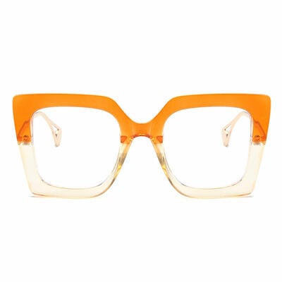 Leah Orange Square Glasses