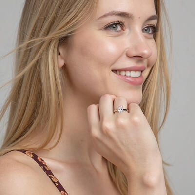 "Love Story" 1ct Oval Cut Solitaire Engagement Ring