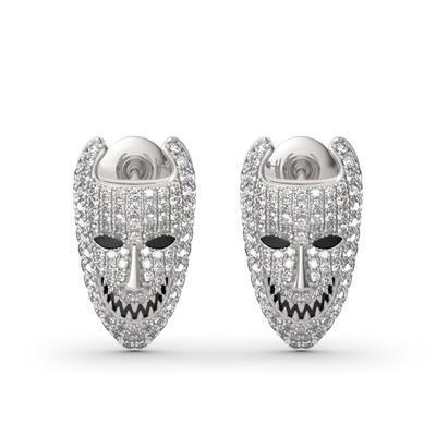 Jeulia Lock Inspired Sterling Silver Earrings