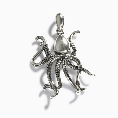 Jeulia Octopus Design Sterling Silver Charm